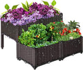 Raised Garden Bed with Legs Elevated Plastic Planter Box for Outdoor Plants Flowers Vegetables and Herbs