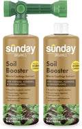 Sunday Soil Booster - Worm Casting Tea - Enhance Soil Health &amp Promote Vigorous Plant Growth - Made with Vermicompost Extract &amp Humic Acid - 32 Fl Oz 2 Pack