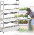48/64/90/120Holes Hydroponics Tower with LED Grow Light Smart Hydroponic Tower Self-watering Growing kit for Herbs Fruits and Vegetables with Water Pump90hole