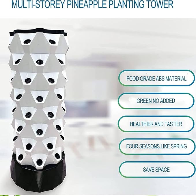 Smart Vertical Hydroponic Tower Self-watering Growing kit - Hydroponics Growing Tower for Indoor Herbs Fruits and Vegetables - Aeroponic Tower with Hydrating Pump Net Pots10floors