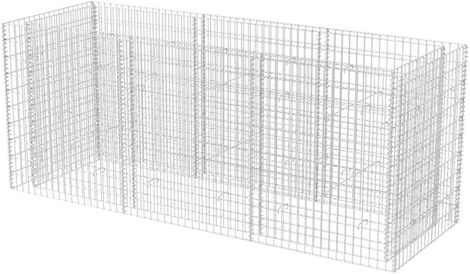 Gabion Raised Bed Baskets Cage Planter Raised Beds for Garden Balcony Patio Steel 106.3x35.4x39.4