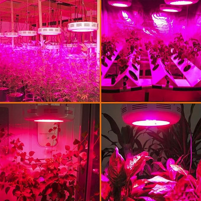Grow Light - BANGWEIER 150W Brightness 50pcs High Power Full Spectrum Led UFO Grow Light for Plants Flowering Lighting