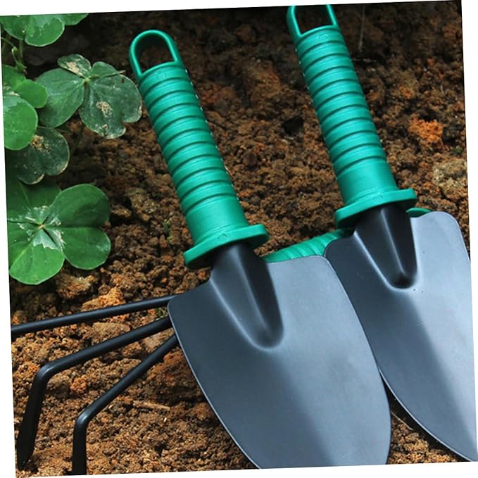 Garden Tool Set with Shovel Rake Pruner and Portable Carrying Case – 5pcs Hand Tools for Planting Weeding and Garden Maintenance