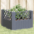 Garden Planter with Pegs Garden beds Outdoor Garden Raised Beds Standing planters Planter Boxes Suitable for Courtyard Orchard Corridor Nursery Blue Gray 17.1x17.1x17.1 PP