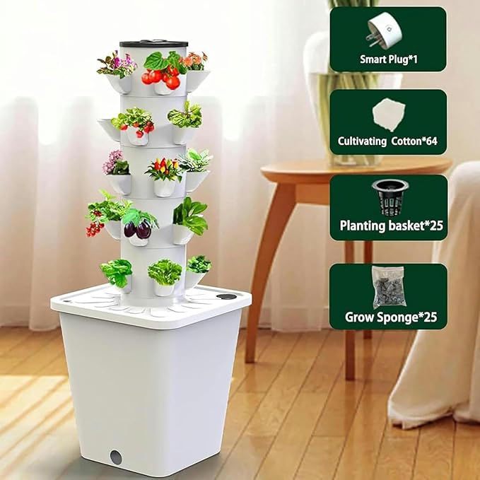 Hydroponic Culture 30 Vertical Hydroponic Tower Interior Garden Smart Kit