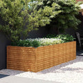 Garden Raised Bed Rustic Corten Steel Planter for Outdoor Plants Large 114.2x39.4x27.2 inch Strong Metal Garden Bed Weathered Finish High Capacity