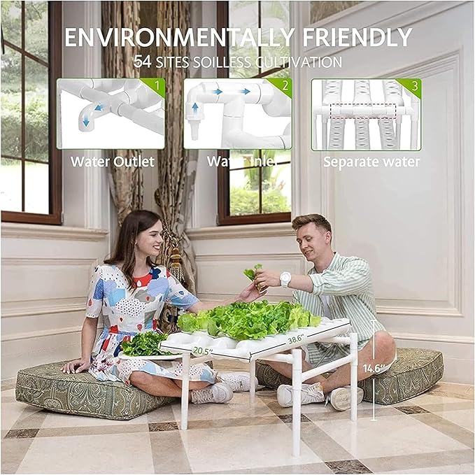Hydroponic Growing Kits Plants Hydroponic Growing Systems 36 Plant Sites Hydroponics Grow Kit Vertical Hydroponic PVC Tube Grow with Water Pump &amp Pump Timer