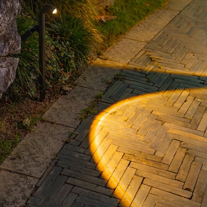2pcs 23.2in Solar Landscape Lights Set Bright Pathway Lighting Efficient Solar Panel for Outdoor Garden Yard Pool (Warm Light)