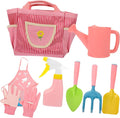 1set Boy Girl Gardening Tools Set Gardening Kit Shovel Rake Watering Can Gloves Apron and Tote Bag for Outdoor Fun and Skill Development