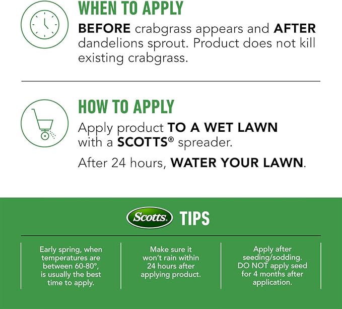 Scotts Turf Builder Triple Action Weed Killer and Preventer Plus Lawn Fertilizer 4000 sq. ft. 20 lbs.