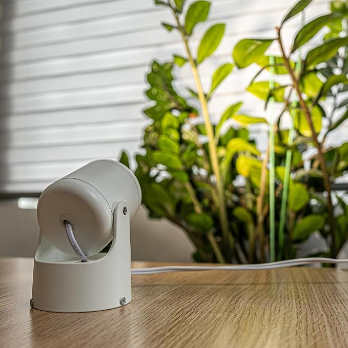 5W Full Spectrum Spot Light Plant Growing Light 5.9 Feet Timing Switch Cord Indoor Wall Mounted Adjusted Angle Floor Stand Lighting Modern Style for Indoor Plants