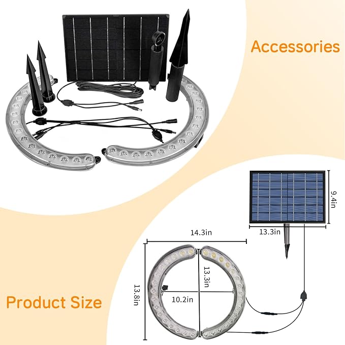 Solar Palm Tree Lights Outdoor 12000 mAh &amp 32 LEDs Warm Light Outdoor Uplight Landscape Spotlights Solar Powered Waterproof led Floodlights for Large Tree Yard Landscape Garden