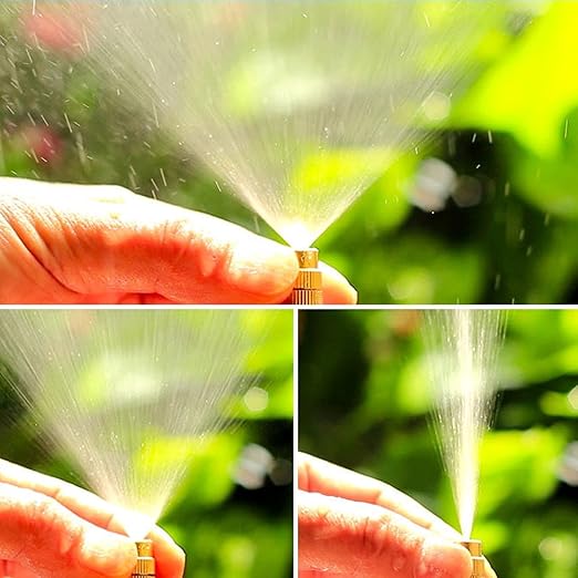 New drip Irrigation kit Automatic Garden Watering System Quick Connector and 360-degree Bending Dropper atomizing Copper Nozzle Garden Plant Lawn Courtyard Watering System. (65FT)