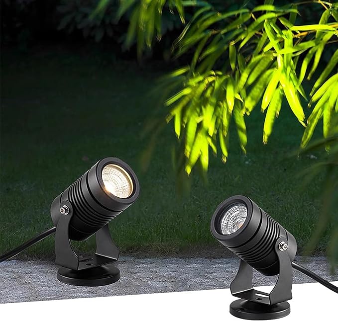 Spotlight - LED Beam Light Wall Lamp Landscape LightingOutdoor Ground LED Landscape Lights 180° Adjustable Bracket Long-Distance Beam Spotlight Easy Installation(Blue Light3W)