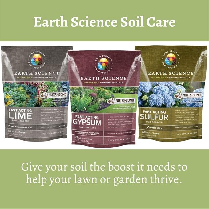 Earth Science Fast Acting Sulfur Granules – 2.5lb – Soil pH Reducer Lowers pH Instantly Reduces Nutrient Runoff Improves Growth &amp Color for Acid-Loving Plants Long-Lasting Lawn Care Supplement