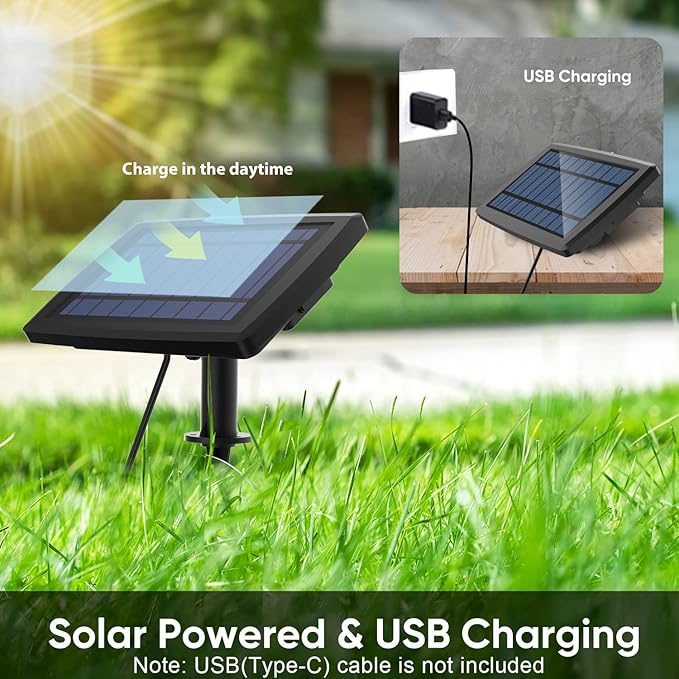 SUNTHIN Solar Landscape Lights Solar Spot Lights Outdoor Auto On/Off Waterproof Lanscape Lighting for Yard Garden Lawn Plant Tree Wall Fence (Warm White)