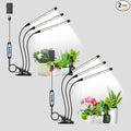 wolezek Grow Lights for Indoor Plants 2 Pack 6000K Full Spectrum Plant Lights Indoor White LED Plant Growing Lamp with Auto ON &amp Off Timer 6/12/16H 3 Modes 5-Level Dimmable Brightness