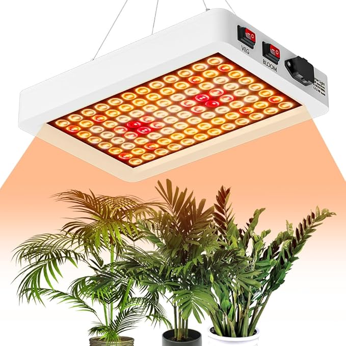 500W LED Indoor Full Spectrum Plants Fill Lamps Veg/Bloom 2Modes Dimmable Greenhouse Tent 100-277V Hydroponic Succulent Cultivate Seeds Lamps UV/IR Vegs Fruits Flowers Potted Cactus Planting Lighting