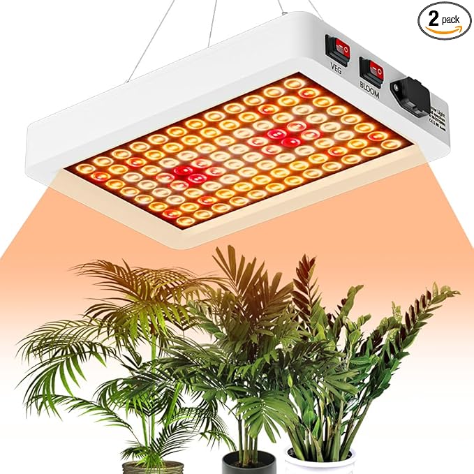 500W LED Plants Lights 100-277V Indoor Planting Fill Lamps Seeds Hydroponic Lights Veg/Bloom Modes Dimmable UV/IR Succulent Cultivate Lamp Greenhouse Tent Vege Fruits Flowers Potted Cactus Lighting