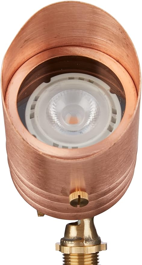 VOLT Fat Boy 12V Solid Copper Outdoor Spotlight for Low Voltage Landscape Lighting of Yard Lawn Garden Patio Trees &amp House