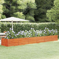 Garden Raised Bed Rusty Corten Steel 189x31.5x17.7 inches Rectangular Planter Box for Outdoor Plants Durable Metal for Gardening