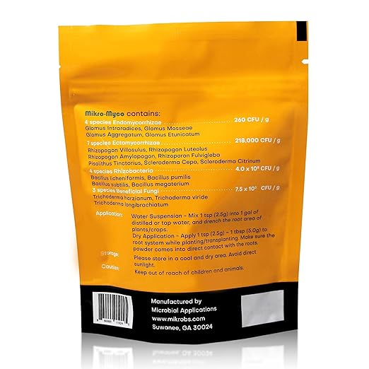 Mikro-Myco Highly Concentrated Mycorrhizal Fungi –11 Endo/Ecto Mycorrhizae Water Soluble Powder for Exponential Root Growth (4 oz)