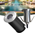 Outdoor Buried Lights Ground LED Landscape Lamp AC 12V Low Voltage Mini LED Underwater Pond Lights IP68 Waterproof 30° Beam Angle Recessed SpotlightYellow Light 3w75mm