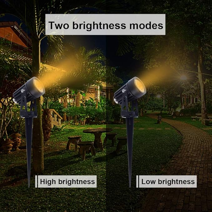 APONUO Bundle of 2 Items Solar Fence Post Lights Led Solar Spotlights