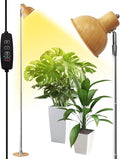 yadoker Plant Grow Light for Indoor Plant Aluminum Wood Grain LED Grow LightElevating Plant LampHeight AdjustableAutomatic Timer with 8/12/18Hours10-Level BrightnessIdeal for Large Plant Grow