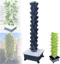 Hydroponics Growing TowerMulti-Layer Vertical Soilless Cultivation Hydroponic PlantersHydroponic Planting Towerfor Fruits and Vegetables Hydroponic Tower Gray-12-layer