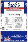 Jack's Professional 15-5-15 CA-MG LX Comprehensive Water-Soluble Fertilizer for Growth in Short Stocky Plants Grown in Continuous Liquid Feed Programs 25lbs