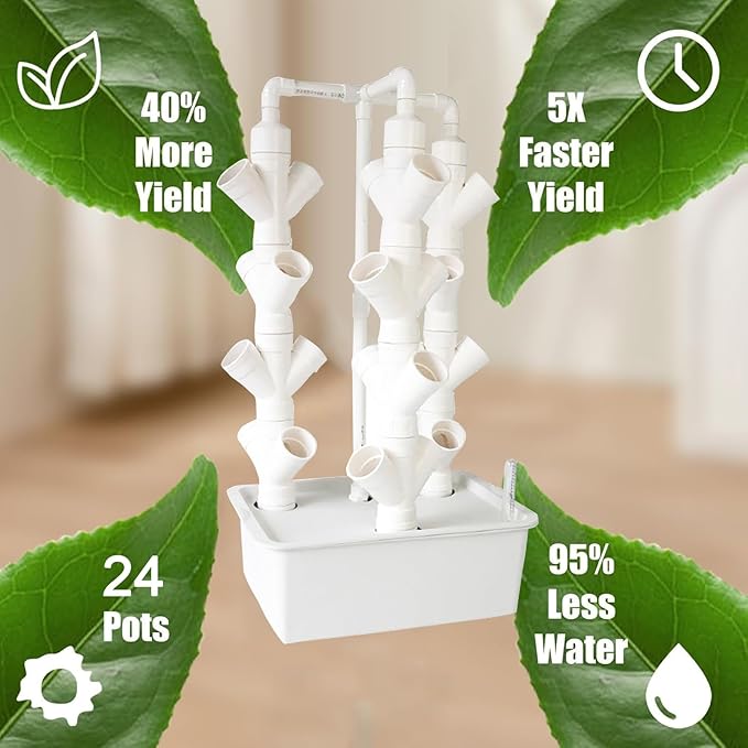 Hydroponics Tower GardenHydroponic Growing Systemfor Indoor Herbs Fruits and Vegetables - Aeroponic Tower(X-Large)