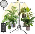 SANSI Grow Lights for Indoor Plants Dimmable 30W Plant Lights for Indoor Growing 3 Head 35-65 Adjustable Tripod Stand Plant Grow Light Indoor Auto On/Off Timer Led Grow Lights for Indoor Plants