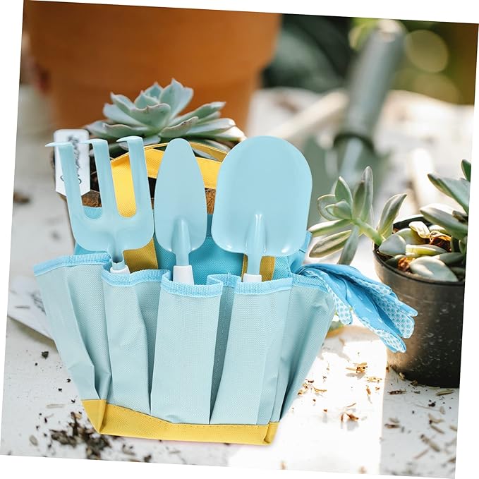 SUPVOX Boy Girl Gardening Tool Set Plastic Shovel Rake and Watering Can for Boy Girl Safe and Lightweight Gardening Tools for and Bonding