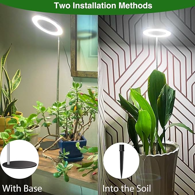 Grow Lights for Indoor Plants Full Spectrum 80 LEDs Plant Light for Indoor Plants Height Adjustable 6.3in Desktop Growing Lamp with Auto Timer 6/12/16Hrs 3 Optional Spectrums5 Brightness