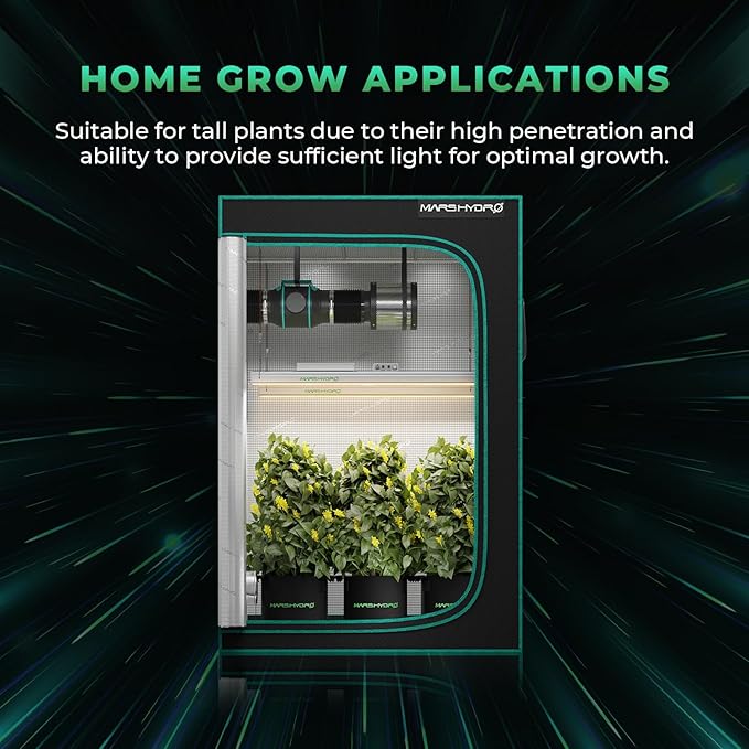 MARS HYDRO SP3000 2x4 Grow Lights for Indoor PlantsGreenhouse LightsFull SpectrumDimmableRemote WiFi App ControlDaisy Chain Light for Greenhouse Farming Seedling Veg and Bloom for 4x2 Grow Tent