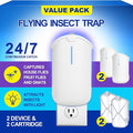 2 Flying Insect Traps &amp 2 Cartridges - Compatible with M364A Refill - Plug in Fruit Fly Trap for Indoor - Bug Catcher for Gnats House &amp Fruit Flies - Use in Any Room (2 Device &amp 2 Cartrid