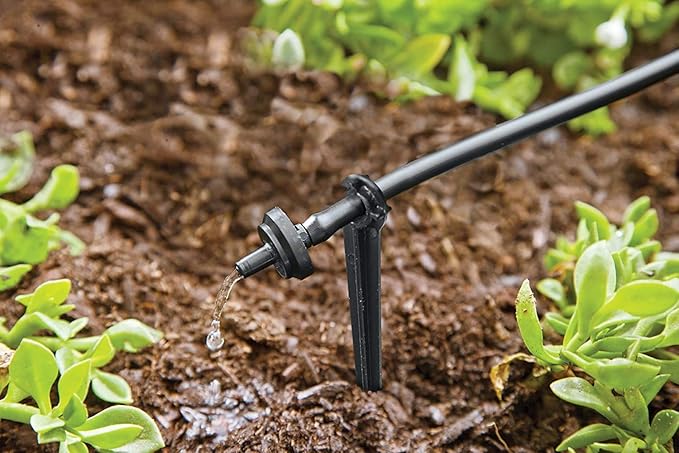 Raindrip R560DP Drip Watering System Automatic Drip Irrigation System with Timer for Containers and Hanging Baskets Waters up to 20 Plants Includes 20 Drippers Black