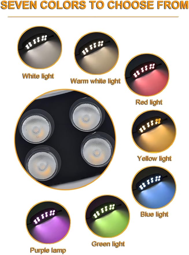 LED Solar Ground Lights Outdoor Ring Tree Ligh Yard Lighting Uplight Landscape Spotlights Made to Last(Yellow LightPack of 6)