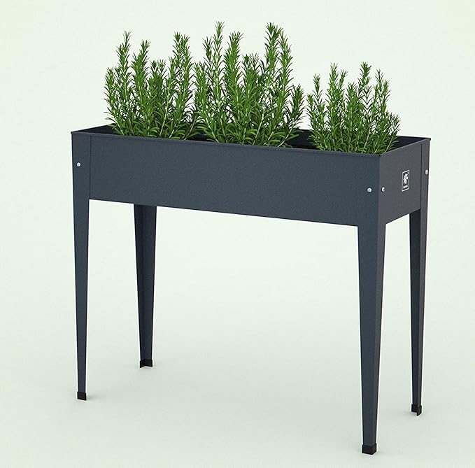 Elevated Garden Bed Metal Elevated Outdoor Flowerpot Box Suitable for Backyard and Terrace Large Flowerpot Suitable for Vegetable and Flower Book Standard Size