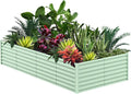 Elevated Metal Garden Bed Outdoor Raised Planter Box for Vegetables Flowers and Plants Rectangular Design for Backyard Gardening