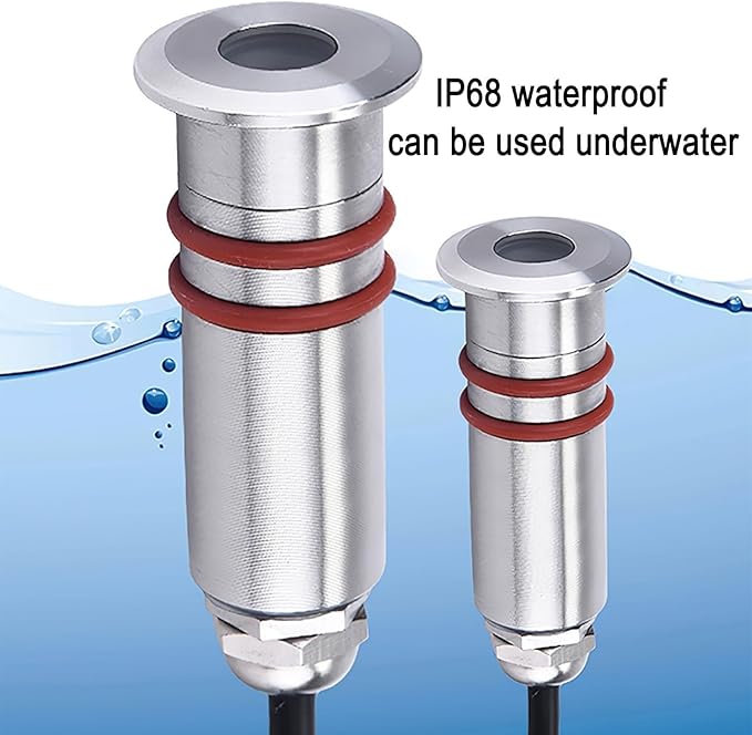 Mini Ground LED Lights - IP68 Waterproof Underwater Landscape Spotlights for Pool Stairs and Fountain - Easy Installation