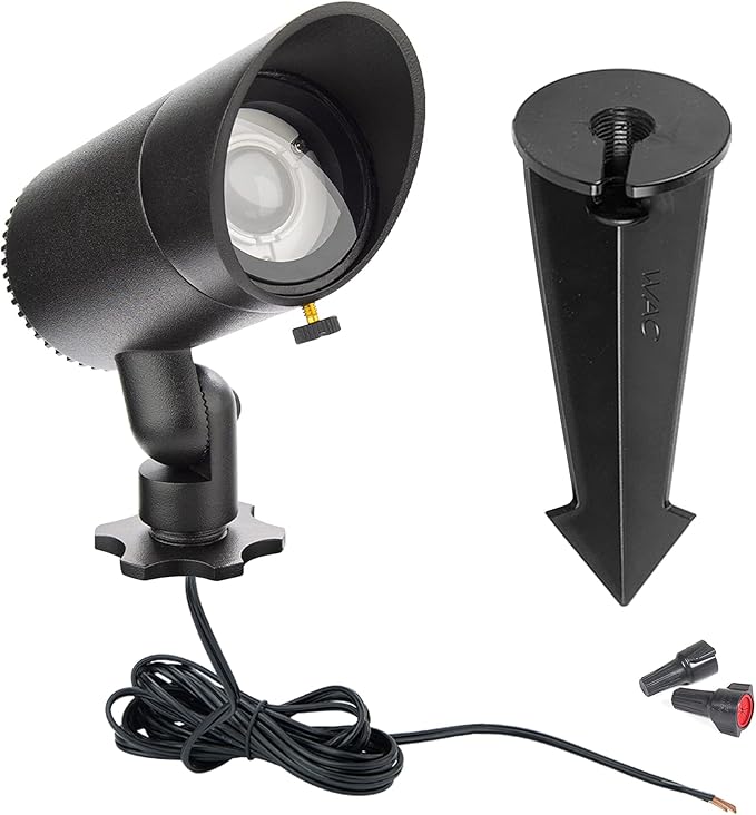 WAC Landscape Lighting LED 12V Basic Accent Light 6W with Adjustable Beam Angle 3000K in Black