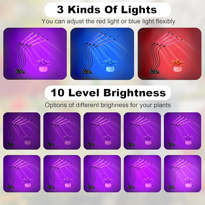4 Head Plant Growth Lights