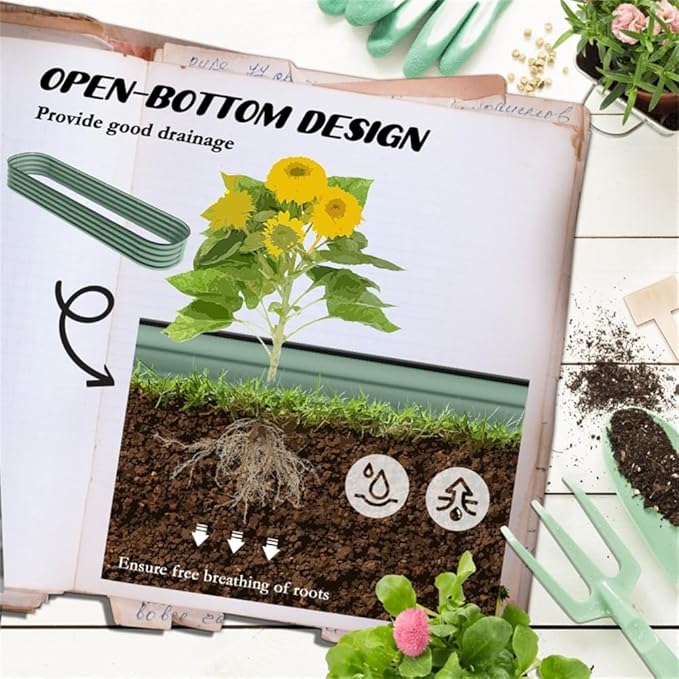 Raised Garden Bed – 94.5 Long Galvanized Steel Planter for Outdoor Flowers Vegetables &amp Herbs – Durable Metal Raised Garden Box with Easy Assembly &amp Drainage