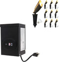 GKOLED 120W Low Voltage Transformer with 10pcs Brass Landscape Spotlights (Bulbs Included)