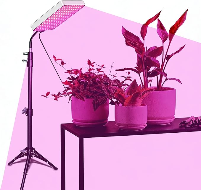 Grow Lights for Indoor Plants Full Spectrum Grow Plant Lamp with Stand for Bonsai Tree Flowers VegetablesSeed StartingAdjustable Tripod (Rectangular Light Tripod)