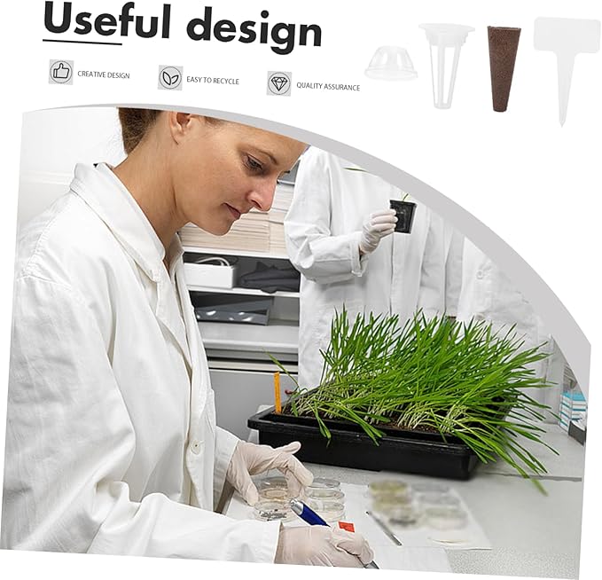 4sets Hydroponic Growing Kit Soilless Planting Pots Grow Basket Insulation Lids Sponge for Indoor Seed Planter