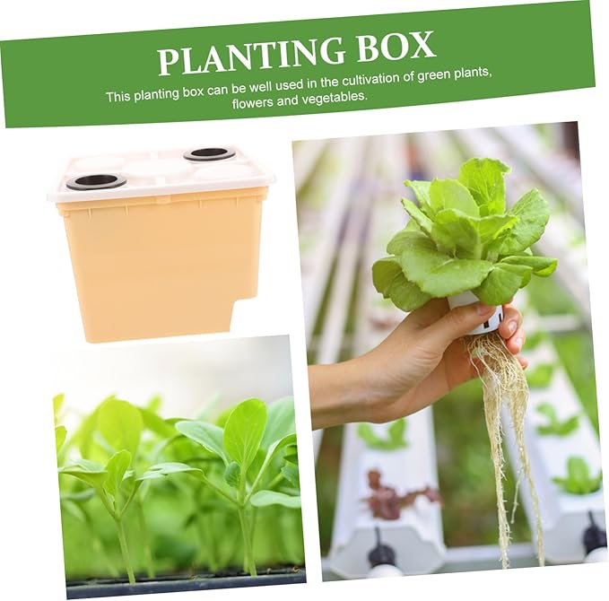 balacoo Plastic Planting Bucket Soilless Cultivation Barrel for Hydroponics System Easy to Assemble Plant Bucket