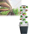 Vertical Hydroponics Tower: 15 Pods Home Garden Plant Germination Kits with Pump Movable Tank - Grow Herbs Fruits Vegetables Flowers(18holes)